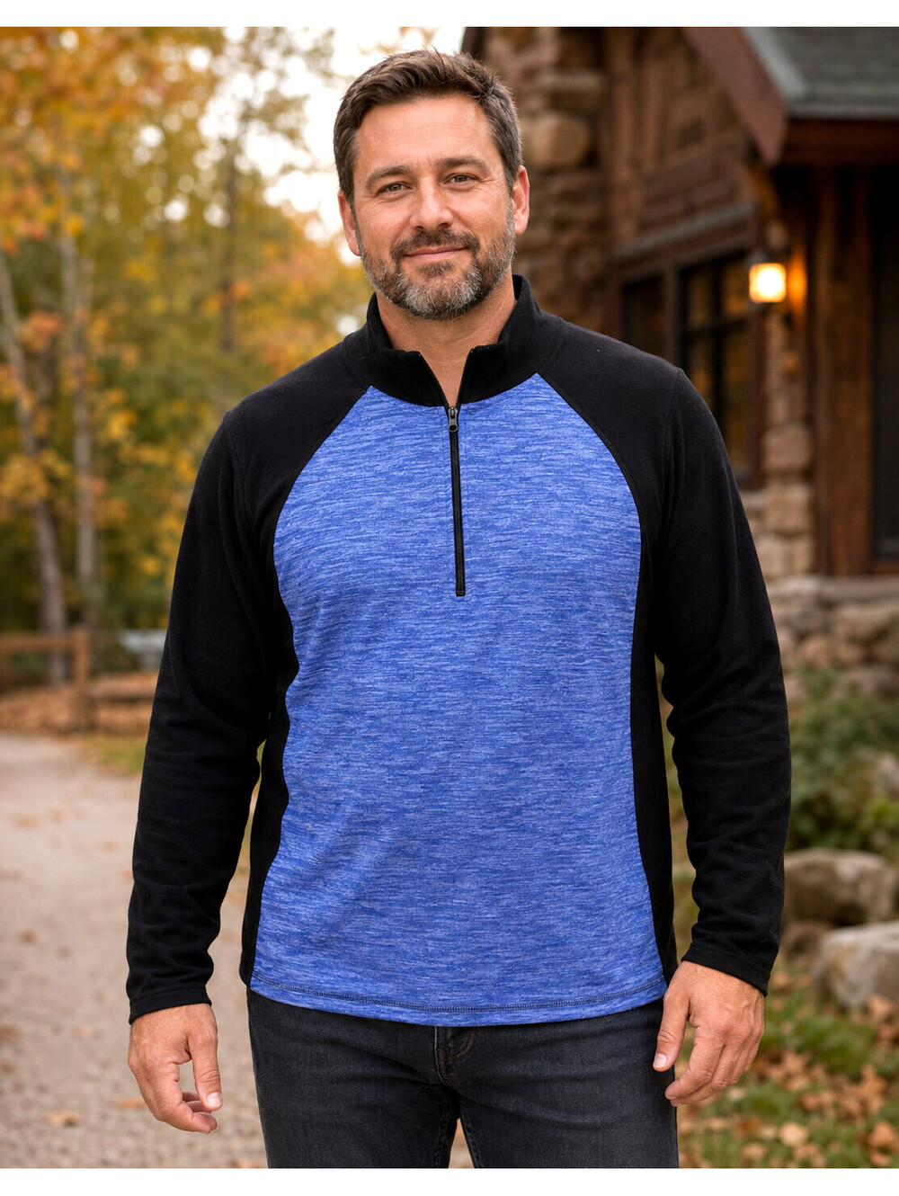 St. John's Bay Men's Size XL Active Fleece Pullover Jacket hiking, park, camping